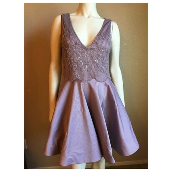 🌸bebe🌸 Bead & Sequin Flared Dress - Picture 6 of 7